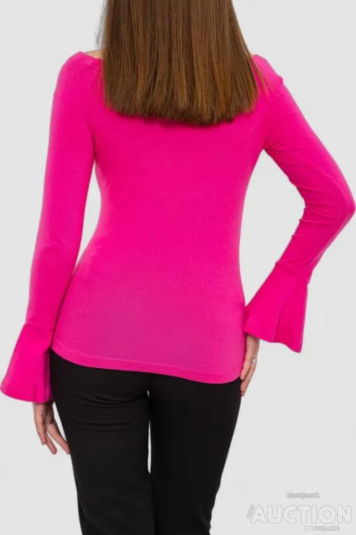 Кофта женская однотонная, цвет розовый, 244R201-1 Продаж