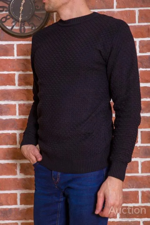 Купити Свитер мужской, цвет черный, 161R708