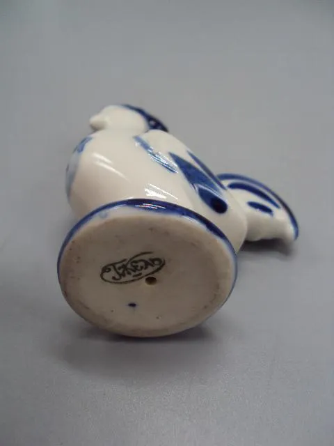 Фигура фарфор статуэтка Гжель петух миниатюра петушок высота 7,7 см №14056 Інтернет-аукціон