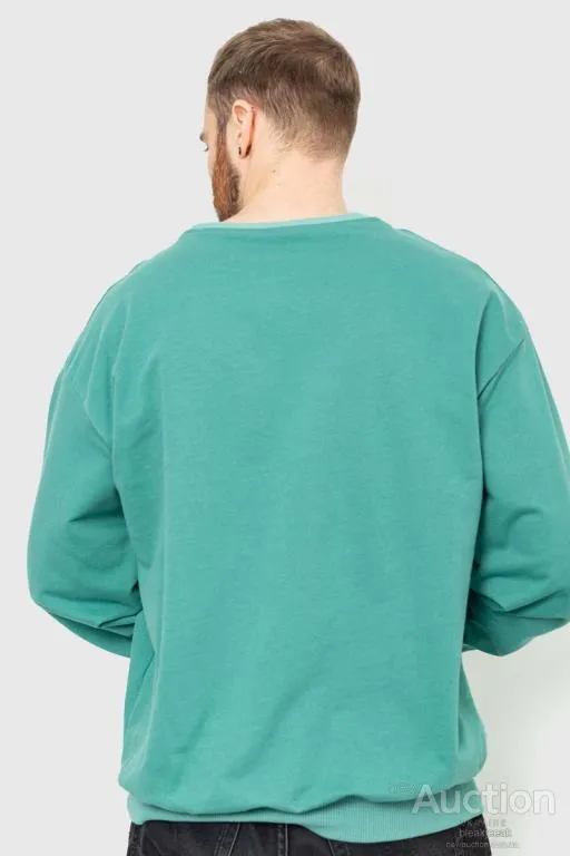 Свитшот мужской однотонный, цвет оливковый, 208R0233 Продаж