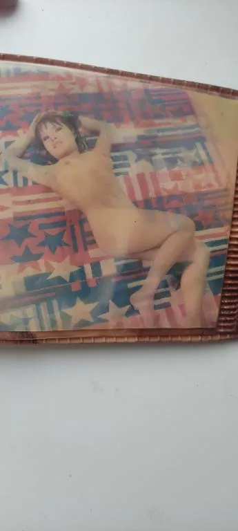 Винтажный Кошелек с переливающейся картинкой - Девушка в купальнике и без него,ft245 З аукціону