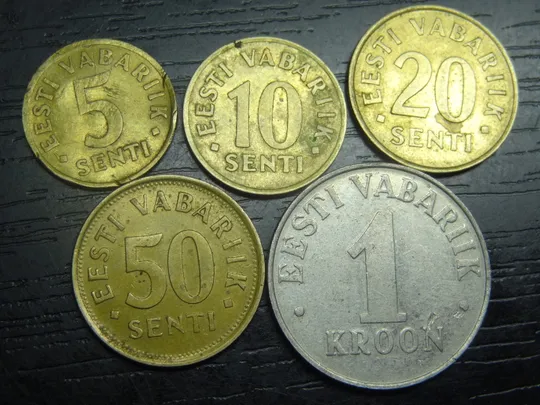 Комплект монет Естонії (Друга Республіка) повний комплект Ціна