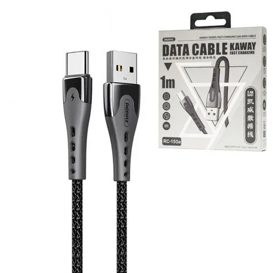 Кабель USB Remax Type-C Kayway RC-150a-Black 1 м черный Ціна