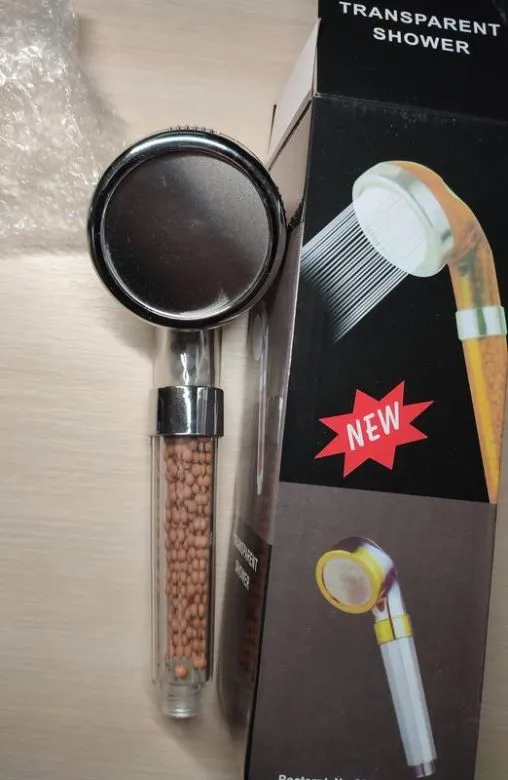 Економна прозора лійка для душу з мінералами, фільтром в Україні