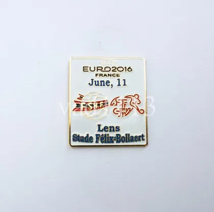 фото, Футбол матчевый значок из серии  "ЕВРО 2016"  АВСТРИЯ - ШВЕЙЦАРИЯ