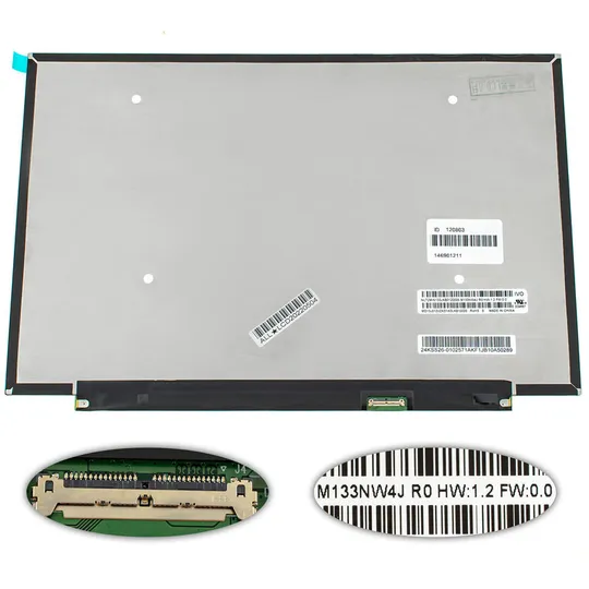Матриця 13.3" M133NW4J R0 (1920*1200, 30pin(eDP, 300cd/m2 100% sRGB), LED, SLIM(без вушок та планок), матова, роз'єм праворуч Ціна