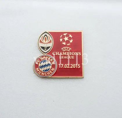 фото, Футбол значок - ФК Шахтер Донецк  - Бавария Мюнхен Германия  ЛЧ 2014-15