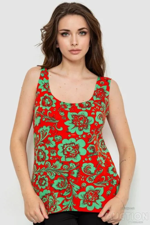 Майка женская, цвет красно-зеленый, 186R141 Ціна