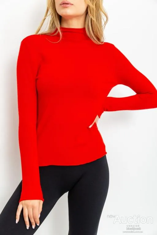 Гольф женский трикотажный, цвет красный, 131R152034 З аукціону