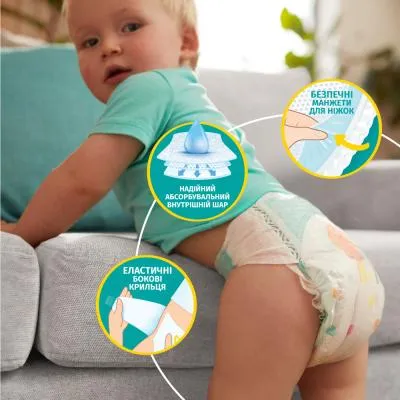 Подгузники Pampers Active Baby Mid Размер 3 (6-10 кг) 90 ш (8001090949455) Недорого