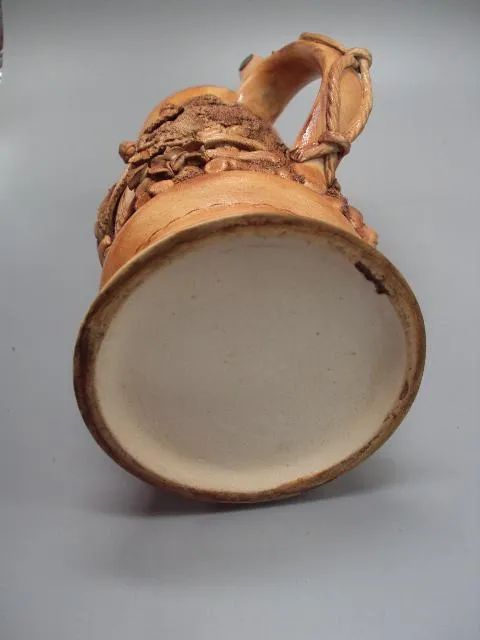 Пивная кружка керамика бокал для пива авторский Щ.Ю. хатка и мельница домик высота 23,5 см №13370 Недорого