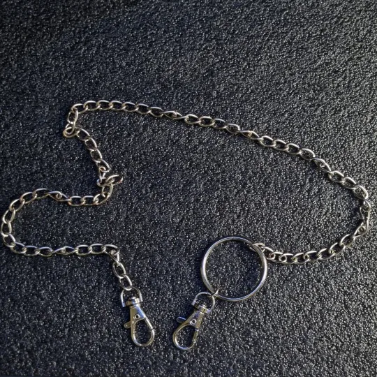 Купити Металевий ланцюг-аксесуар з карабінами та кільцем