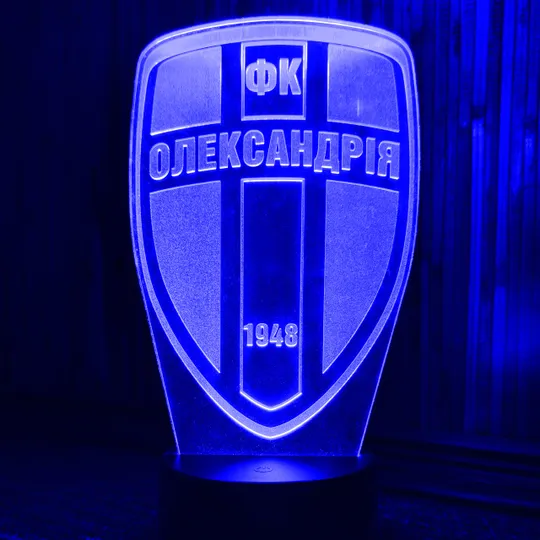 Акриловий світильник-нічник ФК Олександрія синій tty-n001577 Ціна