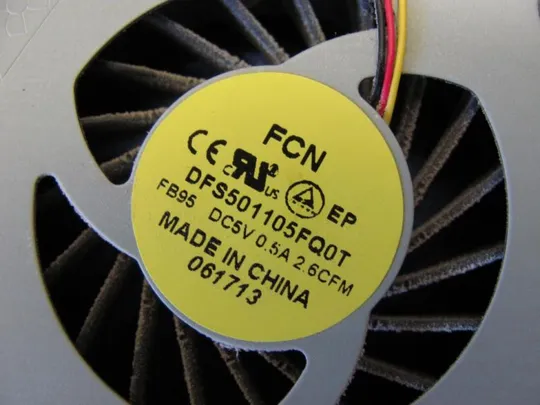 №8-10 Вентилятор (кулер, FAN) 0Y5HVW DFS501105EQ0T для DELL VOSTRO 3560 оригінал З аукціону