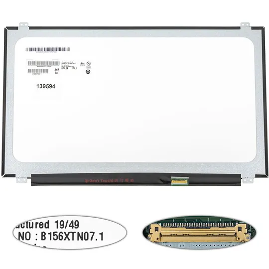 Купити УЦІНКА! Матриця 15.6" B156XTN07.1 (1366*768, 30pin(eDP), LED, SLIM(вертикальні вушка), матова, роз'єм праворуч внизу) для ноутбука