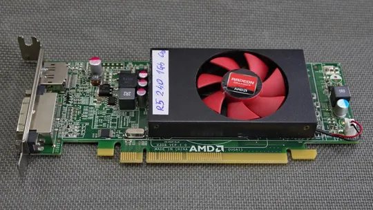 Низкопрофильная видеокарта ATI Radeon HD R5 240 1Gb GDDR3/64-bit/DVI/DP (HD 8490) PCI-E 2.0 X16 подд Вживане Ціна