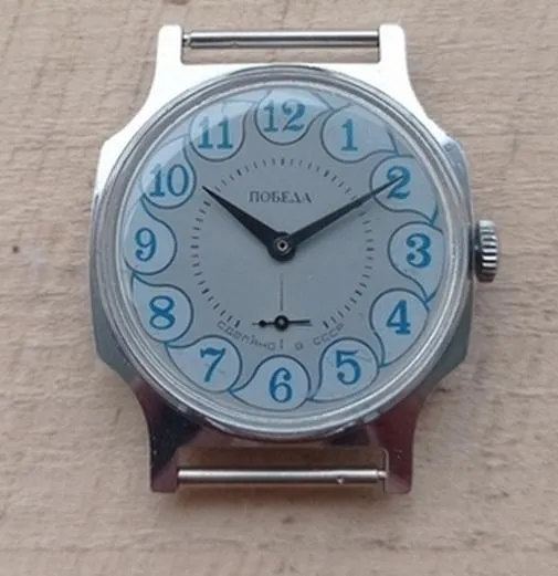 Винтажные часы Победа &quot;Капли&quot; СССР 1970-е гг.  ph734 Продаж