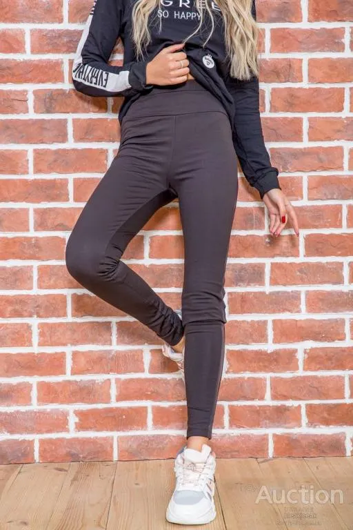 Женские лосины с лампасами, черно-синего цвета, 172R408 З аукціону