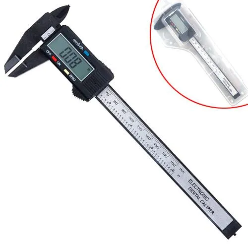 Штангенциркуль цифровой электронный 150мм 0.1мм в футляре, пластик Ціна