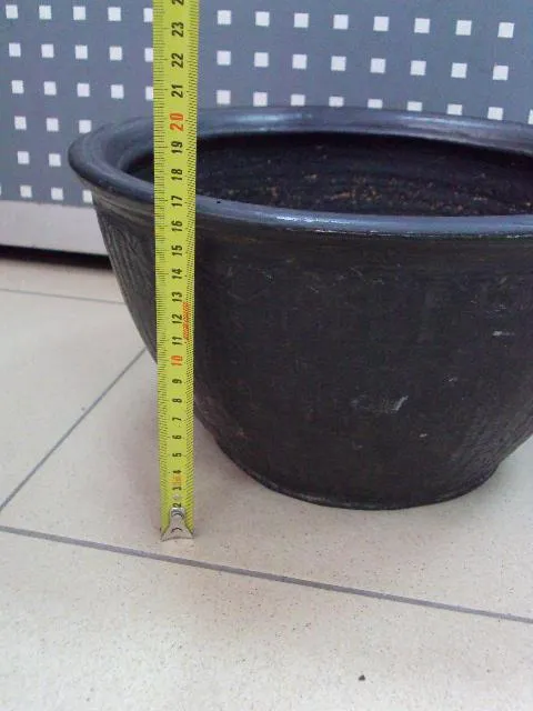 Купити Глечик горшок черный высота 17 см, диаметр 31,5 см глина сохран №11660