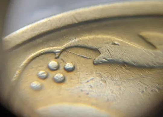 (5872) 25 копійок 1994 1БВк розколи біля 3, 4, 8 грон на реверсі (25 копеек 1994 1БВк брак, раскол) Де купити