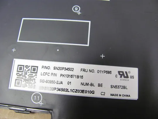 787-1 клавіатура з підсвіткою 01YP612 01YP686 PK131671B16 для Lenovo Thinkpad  E580 E585 E590 E595 T590 L580 L590 P52 P53 P53S P72 P73 оригінал Недорого