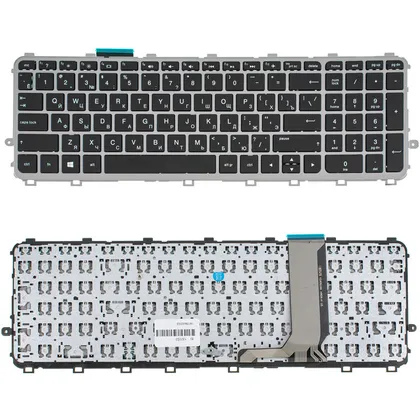 фото, Клавіатура для ноутбука HP (Envy: 15-J, 15T-J, 15Z-J, 17-J, 17T-J series) rus, silver