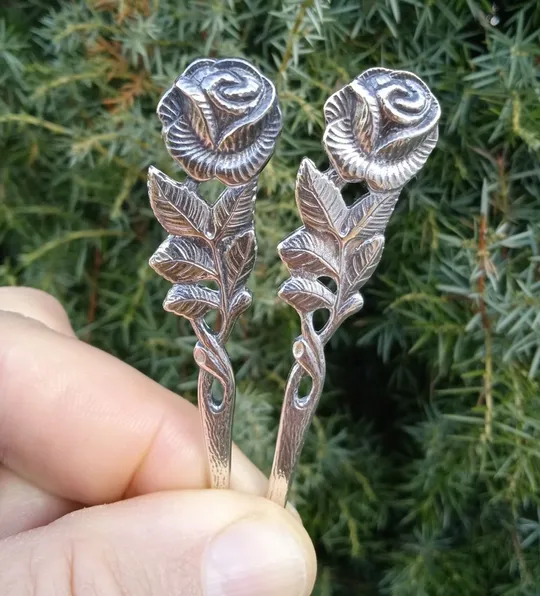 Посріблені виделочки і ложечки 6+6 шт. Hildesheimer Rose срібло 100 ANTIKO Де купити