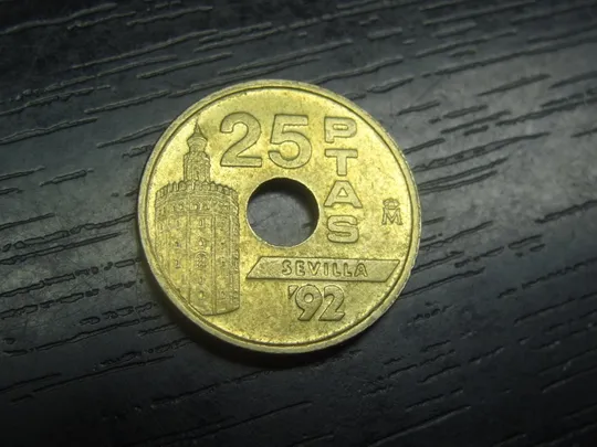 Купити 25 песет Іспанія 1992 Експо'92 Севілья (глобус)