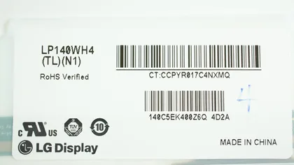 фото, Матриця 14.0 LP140WH4-TLN1 (1366*768, 40pin, LED, NORMAL, глянцева, роз'єм ліворуч знизу) для ноутбука (renew)