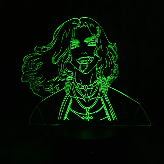 Акриловий світильник-нічник Кейсуке Бадзі (Keisuke Baji) зелений tty-n000565 Ціна