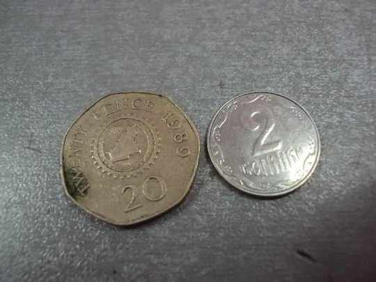 монета великобритания 20 пенсов 1989 гернси №9649 Ціна