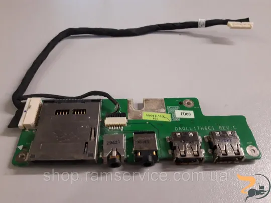 USB, Audio, Card Reader роз'єми для ноутбука Lenovo IdeaPad U350, da0ll1th6c1 rev:c, б/в Ціна