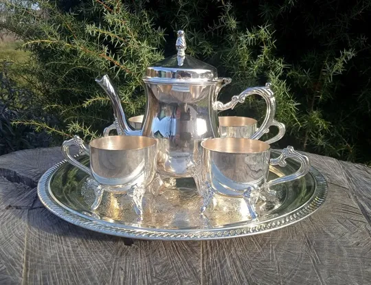 Кавовий сервіз еспресо посріблення Індія Ціна