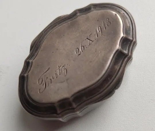 Кокаинница коробочка антикварная серебряная клеймо  1913 год sb824 Ціна