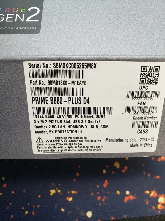 Материнська плата ASUS PRIME B660-PLUS D4 З аукціону