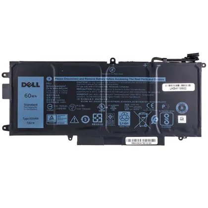 фото, Оригінальна батарея для ноутбука DELL K5XWW (Latitude 5285, 5289, L3180, 7390 2-in-1) 7.6V 7500mAh 60Wh Black
