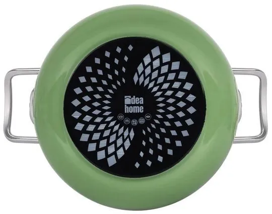 Кастрюля эмалированная Idea Home Green 6832848 24 см 6.5 л зеленая З аукціону