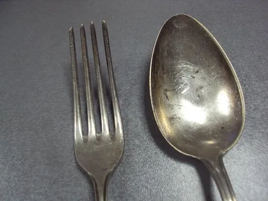 Ложка и вилка клеймо WMF 90 посеребрение лот 2 шт №10167 Недорого