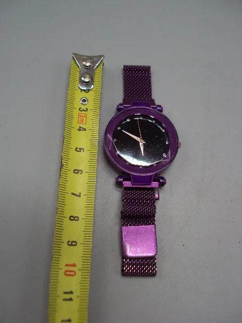 Женские фиолетовые наручные часы Skmei quartz кварц механизм GL68 магнитный браслет №15892 Ціна