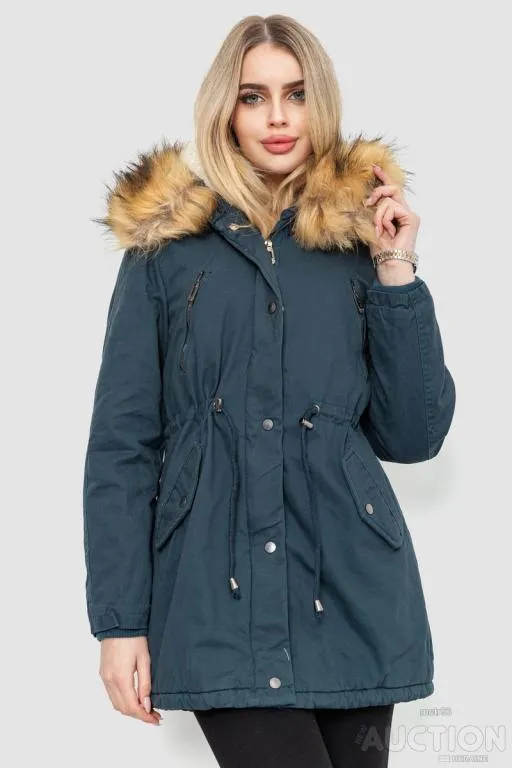 Парка женская зимняя, цвет темно-зеленый, 244R6912 Ціна