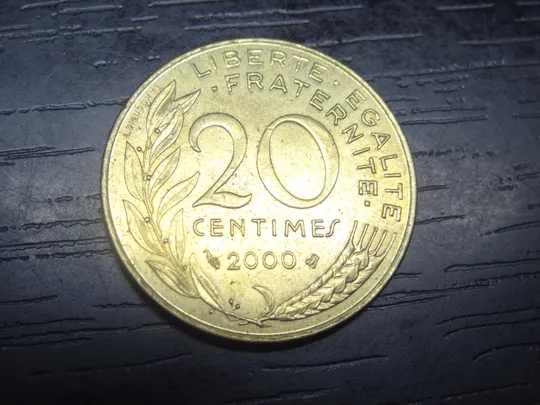20 сантимів 2000 Франція Ціна