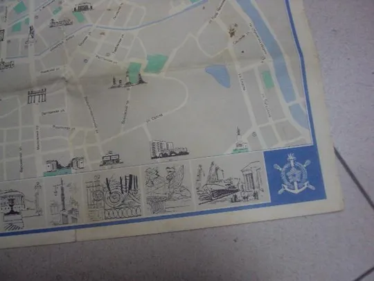 карта достопримечательности ленинграда №1692 Де купити