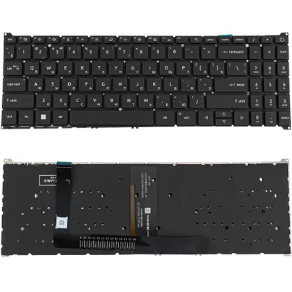 фото, Клавіатура для ноутбука ACER (AS: A315-59) rus, black, без кадру, подсветка клавиш