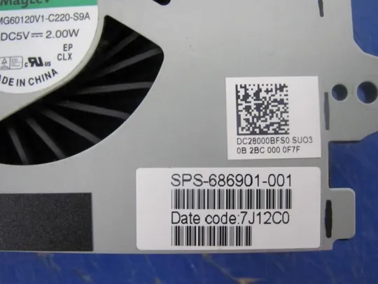 номер0115-45 кулер, FAN DC28000BFS0 686901-001 для HP ENVY M6 M6-1000 M6-1100, M6-1200 оригінал З аукціону
