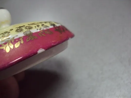 Крышка от сахарницы мадонна Германия Kahla фарфор кахла высота 5 см (есть скол) №10770 Недорого