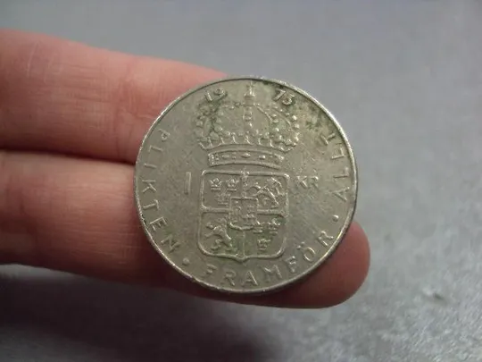Купити монета швеция 1 крона 1973 №8515