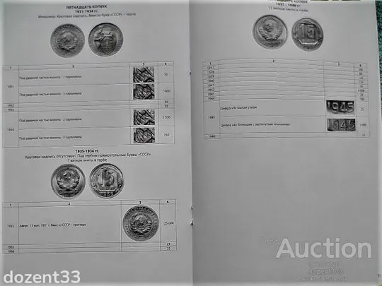 Каталог - Цінник монет СССР з 1921 по 1991 роки, Жетонів та Інше &quot; Продаж