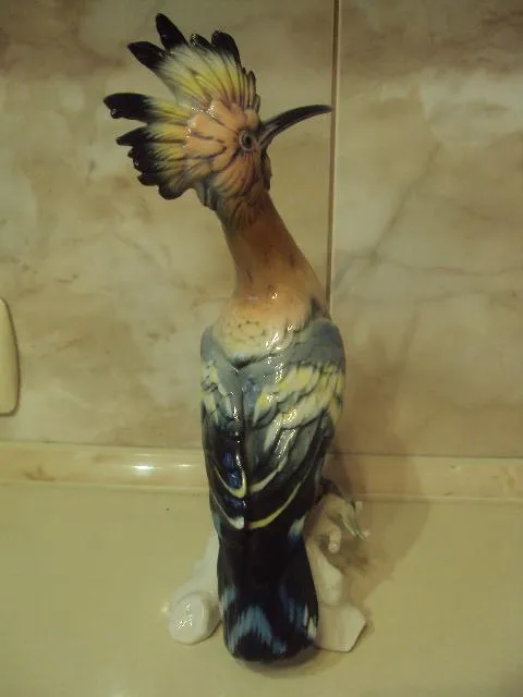 Фигура фарфор статуэтка Германия Karl Ens птица удод Карл Энс или Энц высота 26,3 см (скол) Інтернет-аукціон