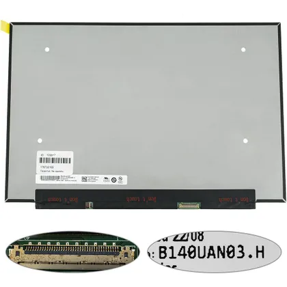 фото, Матрица 14.0" B140UAN03.H (1920*1200, 40pin(eDP, 144Hz, IPS, 400cd/m2, цвет 100% sRGB), LED, SLIM (без планок и ушек), матовые,